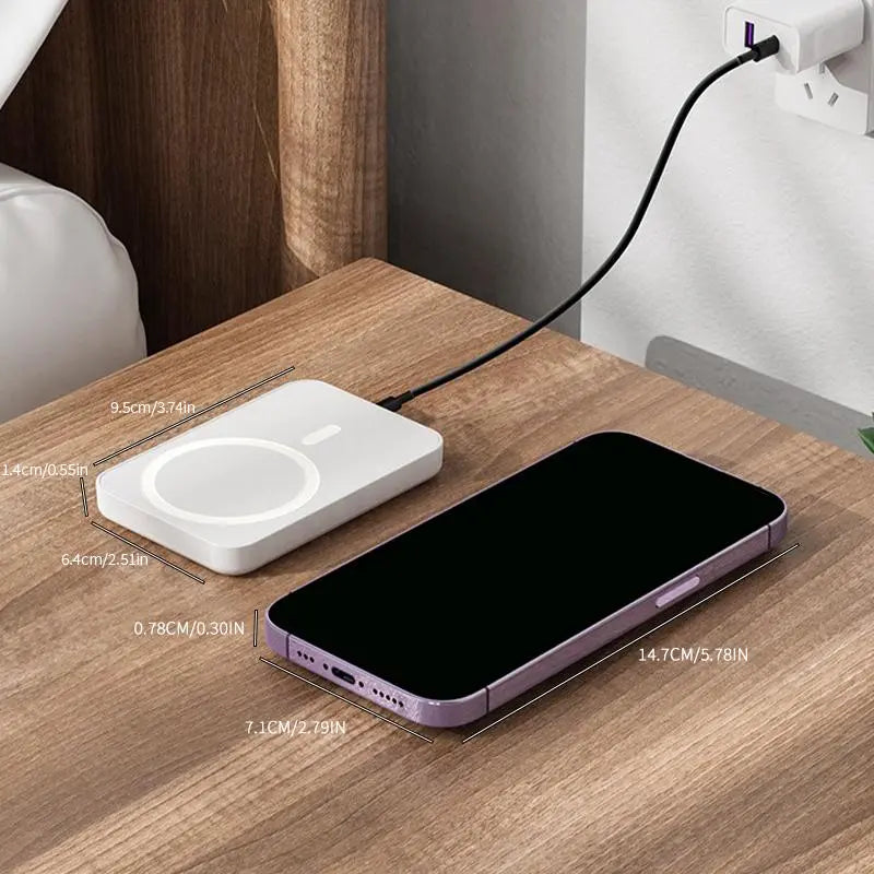 5000Mah Magnetic Wireless Power Bank for Iphone 12-17 Series, Portable Charger Compatible with Magsafe Cases, Back to School Essentials