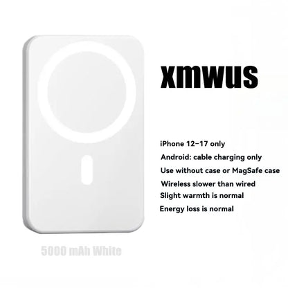 5000Mah Magnetic Wireless Power Bank for Iphone 12-17 Series, Portable Charger Compatible with Magsafe Cases, Back to School Essentials
